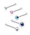 5 Silver Nose Stud Sets NSK-SET-12